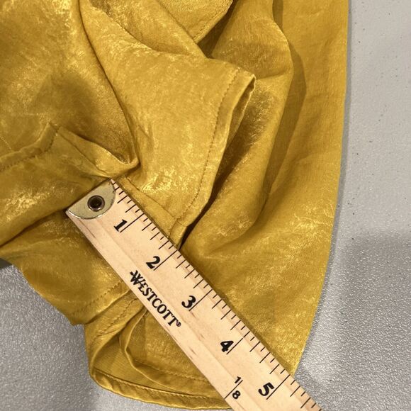 Show Me You Mumu Romper Small Yellow Gia Tie Front Flutter Sleeve Trendy Cute - Picture 10 of 11